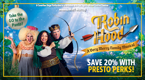 Affiche promotionnelle pour « Robin Hood! A Very Merry Family Musical »