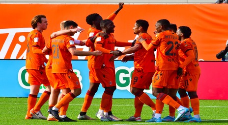 Happy Forge FC soccer players in a group
