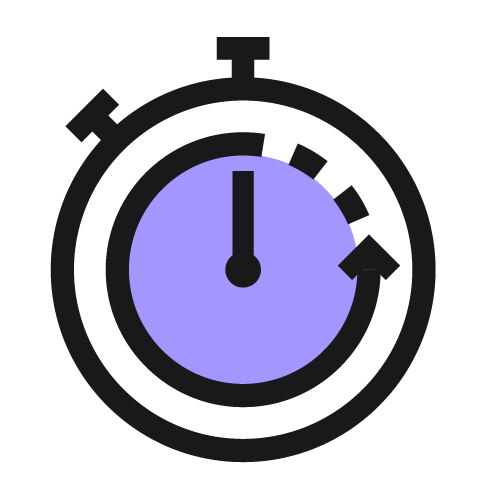 Illustration d’un chronomètre avec une minuterie de déplacement
